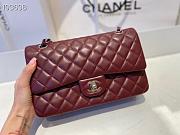 Chanel Medium Classic Double Flap Bag Bordeaux Red Lambskin Silver A01113  - 4