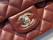 Chanel Medium Classic Double Flap Bag Bordeaux Red Lambskin Silver A01113  - 6
