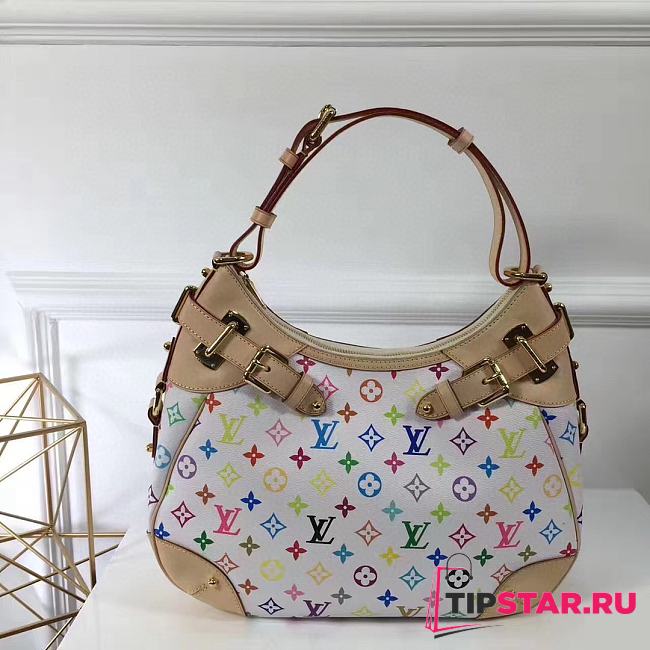 Louis Vuitton Monogram Multicolor Claudia White M40193  - 1