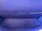 Chanel Classic Handbag Grained Calfskin & Metal-Tone Blue A58600 25cm - 2