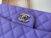 Chanel Classic Handbag Grained Calfskin & Metal-Tone Blue A58600 25cm - 6