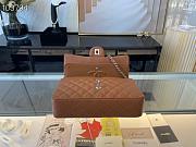 Chanel Classic Handbag Grained Calfskin & Metal-Tone Brown A58600 25cm - 6