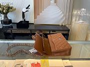 Chanel Classic Handbag Grained Calfskin & Metal-Tone Brown A58600 25cm - 5