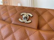 Chanel Classic Handbag Grained Calfskin & Metal-Tone Brown A58600 25cm - 4