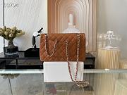 Chanel Classic Handbag Grained Calfskin & Metal-Tone Brown A58600 25cm - 2