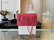 Chanel Classic Handbag Grained Calfskin & Metal-Tone Dark Pink A58600 25cm - 5