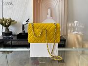 Chanel Classic Handbag Grained Calfskin & Metal-Tone Dark Yellow A58600 25cm - 5