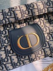 Dior Medium Diordouble Bag Oblique Canvas Blue M8641U  - 4