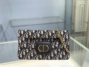 Dior Medium Diordouble Bag Oblique Canvas Black M8641U 