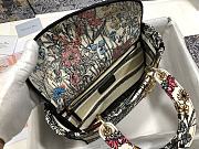 Dior Medium Lady D-Lite Bag In Multicolor Mille Fleurs Embroidery M0565  - 3