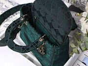 Dior Lady D-Life Velvet Rhombus Series Dark Green M8002  - 4