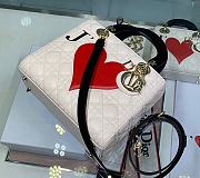 Dior Women's Bag Lady Mini J'aime Love Three Grid Wear M0565  - 3