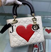 Dior Women's Bag Lady Mini J'aime Love Three Grid Wear M0565  - 1
