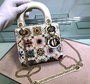 Dior Lady Three-Pattern Embroidered Plaid Flower M0505  - 1