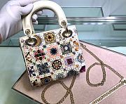 Dior Lady Three-Pattern Embroidered Plaid Flower M0505  - 5