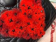 Lady Dior Three-Grid Embroidered Beaded Yarn Heart-Shaped M0564  - 6