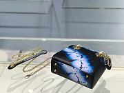 Lady Dior Small Bag Blue Calfskin Tie & Dior Pattern 17cm - 5