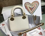 Lady Dior Three-Pattern Embroidered White Love M0598  - 4