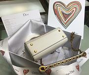 Lady Dior Three-Pattern Embroidered White Love M0598  - 5
