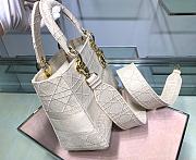Lady Dior D-Lite Handbag With Five Vines And Vine Patterns Embodies Size: 17x15x7cm - 2