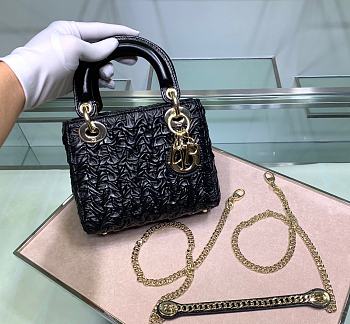 Lady Dior Three-Pattern Wavy Crackle Bag Embodies 