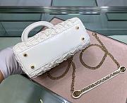 Lady Dior Three-Pattern Wavy Crackle Bag Embodies White - 2