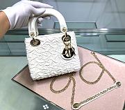 Lady Dior Three-Pattern Wavy Crackle Bag Embodies White - 1