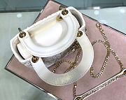 Lady Dior Three-Pattern Wavy Crackle Bag Embodies White - 3