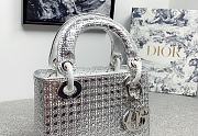 Lady Dior Three Grid Diamond Buckle Pattern Rattan Grid Pattern (1)  - 5