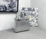 Lady Dior Three Grid Diamond Buckle Pattern Rattan Grid Pattern (1)  - 4