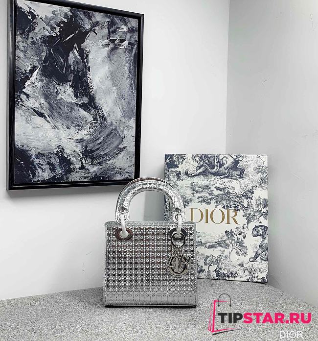 Lady Dior Three Grid Diamond Buckle Pattern Rattan Grid Pattern (1)  - 1