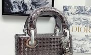 Lady Dior Three Grid Diamond Buckle Pattern Rattan Grid Pattern (2)  - 2