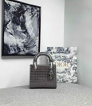 Lady Dior Three Grid Diamond Buckle Pattern Rattan Grid Pattern (2)  - 1