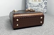 Lady Dior Three Grid Diamond Buckle Pattern Rattan Grid Pattern (4)  - 4