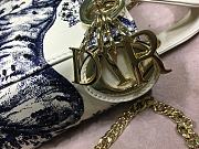 Lady Dior Embroidered Animal Blue Smooth Calfskin  - 6