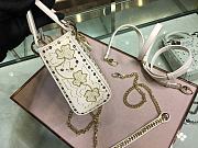 Lady Dior Five-Pattern Embroidered Clover Smooth Calfskin 17cm M0550  - 6