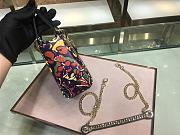 Lady Dior Mini 18FW Color Floral Butterfly Original Color Calfskin  - 5