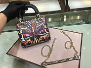 Lady Dior Mini 18FW Color Floral Butterfly Original Color Calfskin  - 6