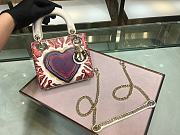 Lady Dior Mini 18FW Small Graffiti Love Primary Color Calfskin 17cm - 1