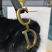 Dior Saddle Bag Black Mink Fur M0447   - 2