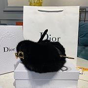 Dior Saddle Bag Black Mink Fur M0447   - 3