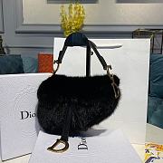 Dior Saddle Bag Black Mink Fur M0447   - 5