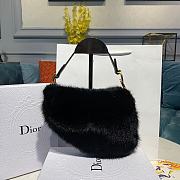 Dior Saddle Bag Black Mink Fur M0447   - 4