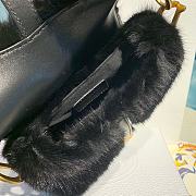 Dior Saddle Bag Black Mink Fur M0447   - 6