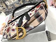 Dior Spring 2019 Multicolor Leather Kaleidoscope Saddle Bag M0446  - 4