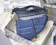Dior Saddle Embroidered Denim Blue M9001  - 5