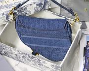 Dior Saddle Embroidered Denim Blue M9001  - 6