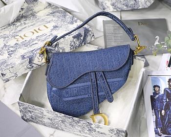 Dior Saddle Embroidered Denim Blue M9001 