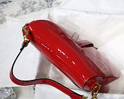 Dior Medium Saddle Bag In Red Patent Leather M900109 - 2