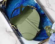 Dior Saddle Palm Pattern Small Matcha Green S9001 - 4